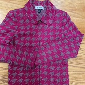 Pink houndstooth St. John jacket